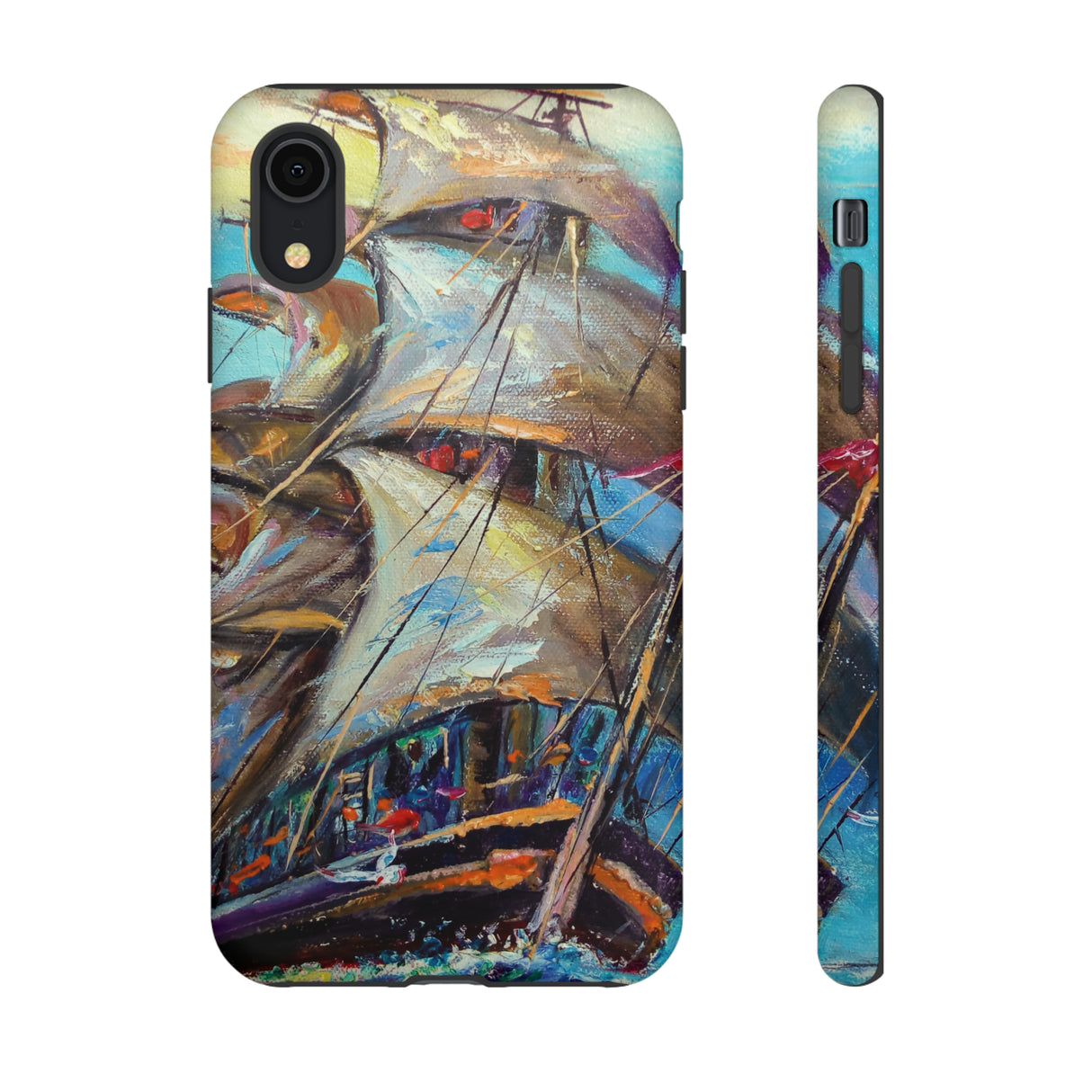 Oil painting - Sailboat - Protective Phone Case