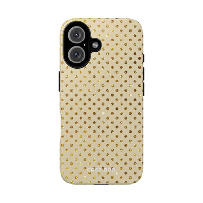 Gold Sparkle Grid iPhone 16 Plus Case - Tough