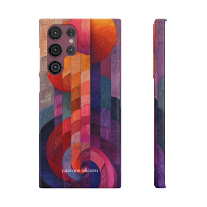 Purple Orange Abstract - Slim Samsung S22 Phone Case