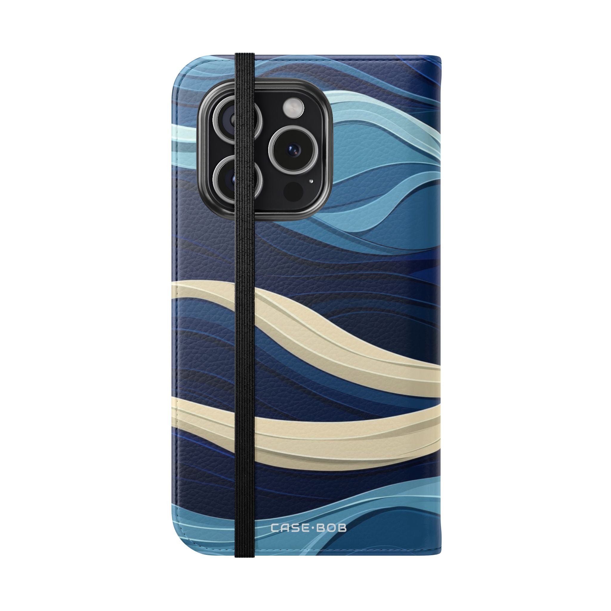 Blue Wave Flow - iPhone 15 Pro Case - Wallet