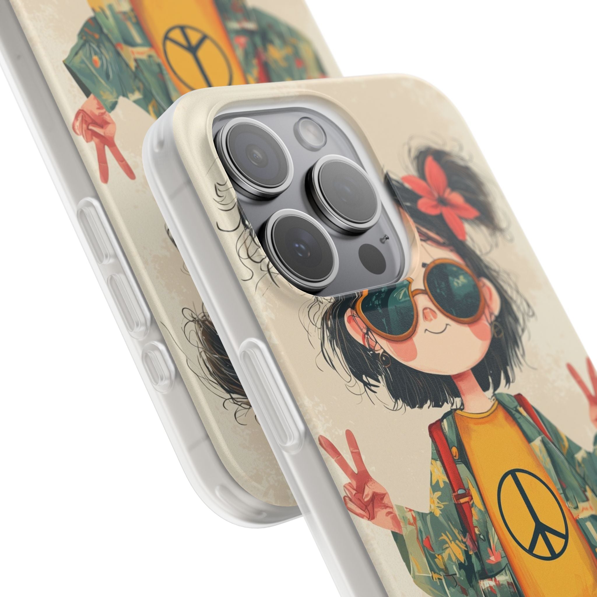 Peace Pigtails iPhone 15 Pro Max Case - Soft