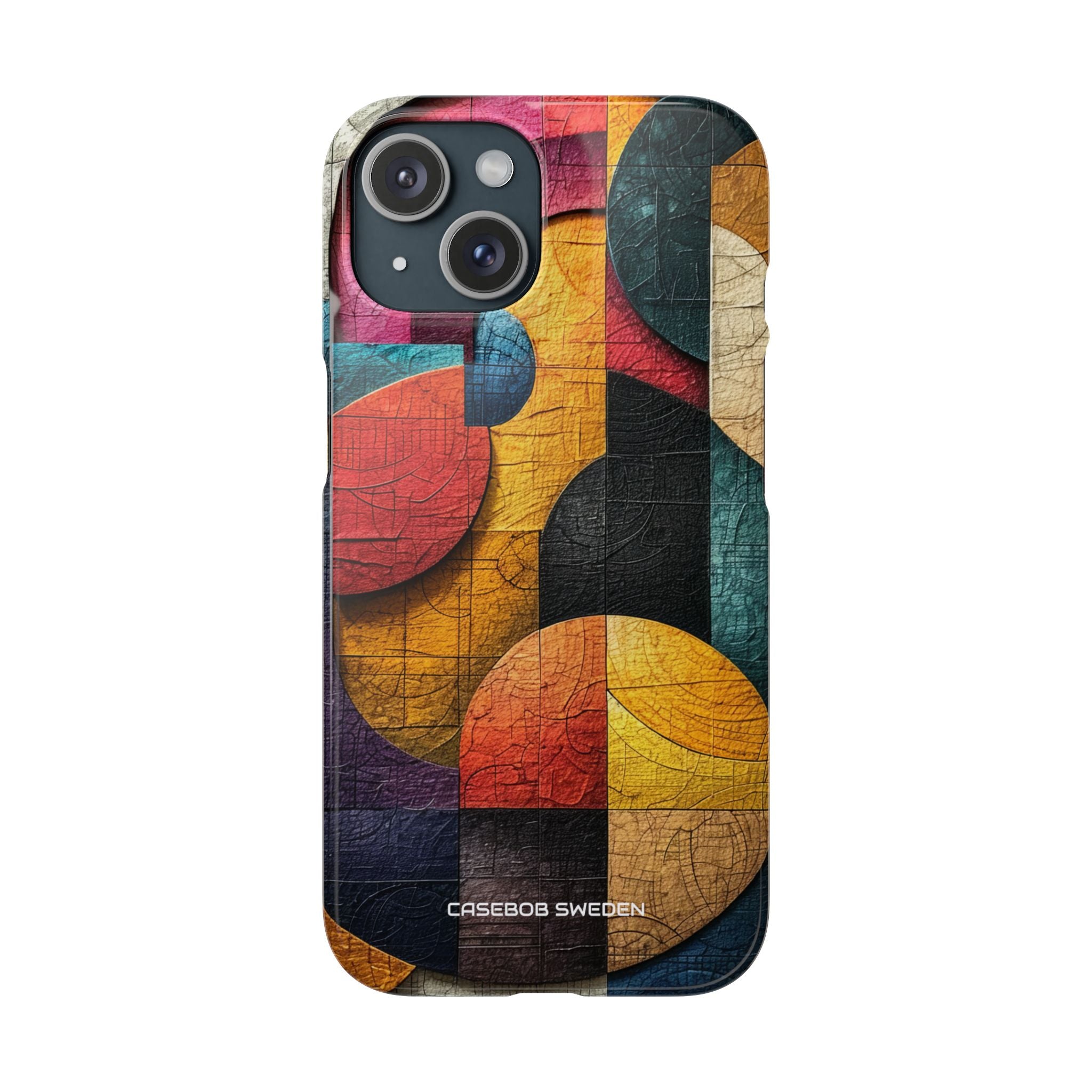 Vibrant Geometric Art - Slim iPhone 15 Phone Case