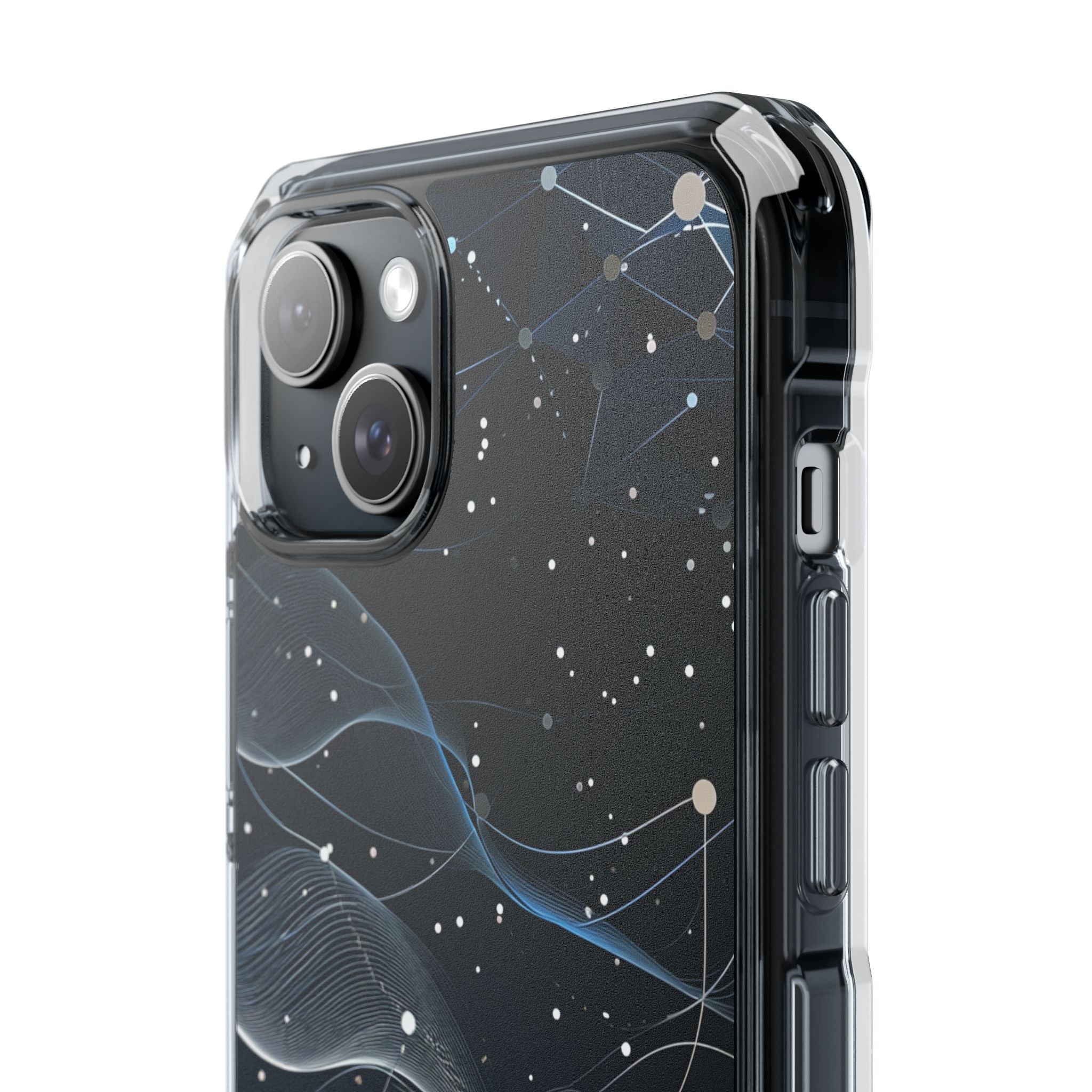 Gradient Neural Waves iPhone 15 - Clear Impact Phone Case