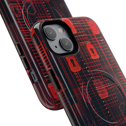 Cyber Locks Grid iPhone 14 - Tough+