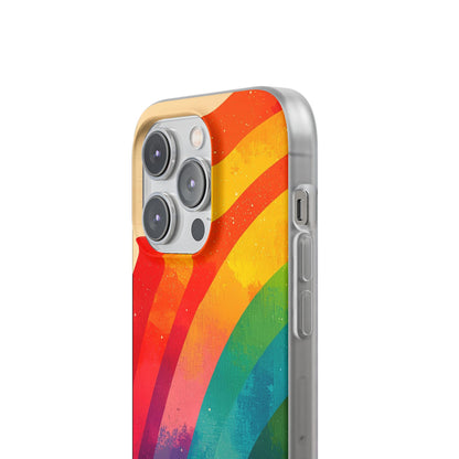 Textured Rainbow Arc iPhone 14 Pro Case - Soft