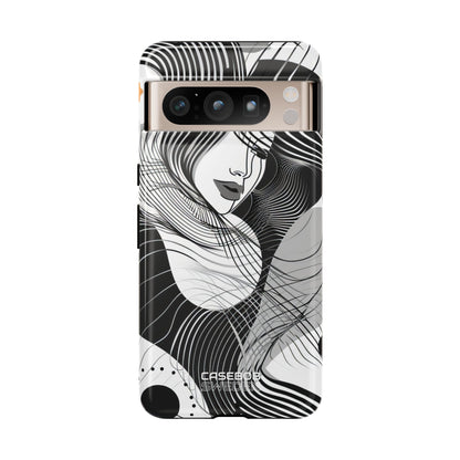 Orange Wave Motion Google Pixel 8 - Tough