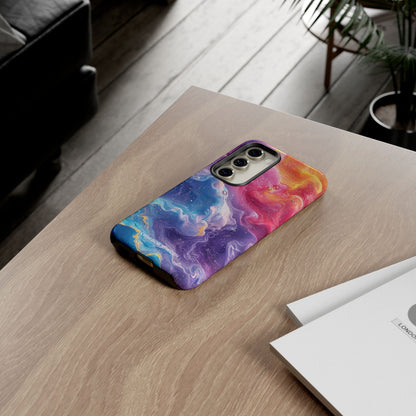 Abstract Blue Pink Waves - Tough Samsung S23 Phone Case