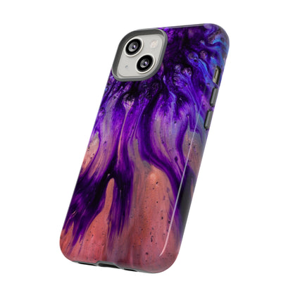 Purple Flow Ink Art iPhone Case (Protective) Phone Case