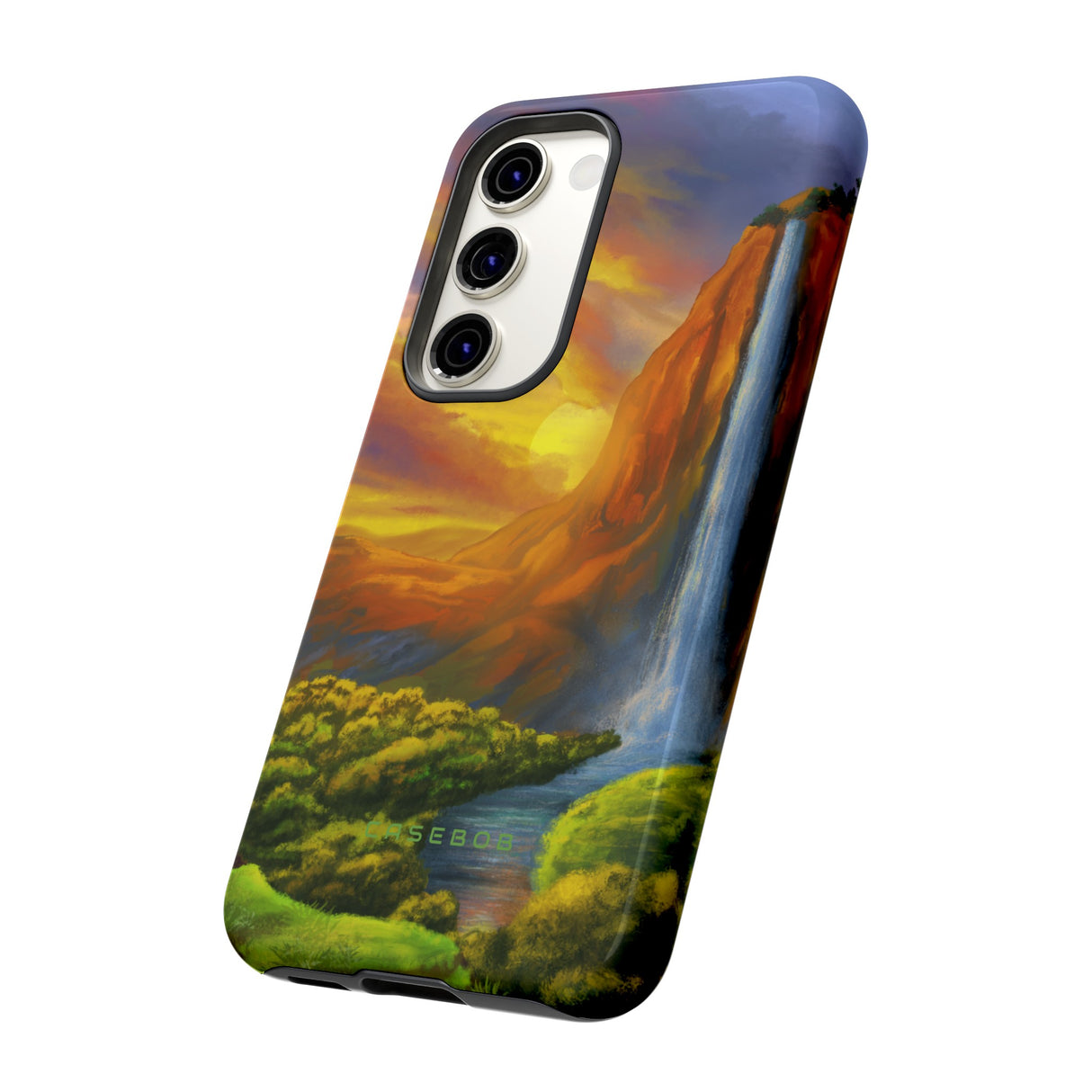 Fantasy Landscape with Waterfall - Protective Phone Case