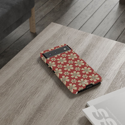 Retro Red Florals - Google Pixel Case