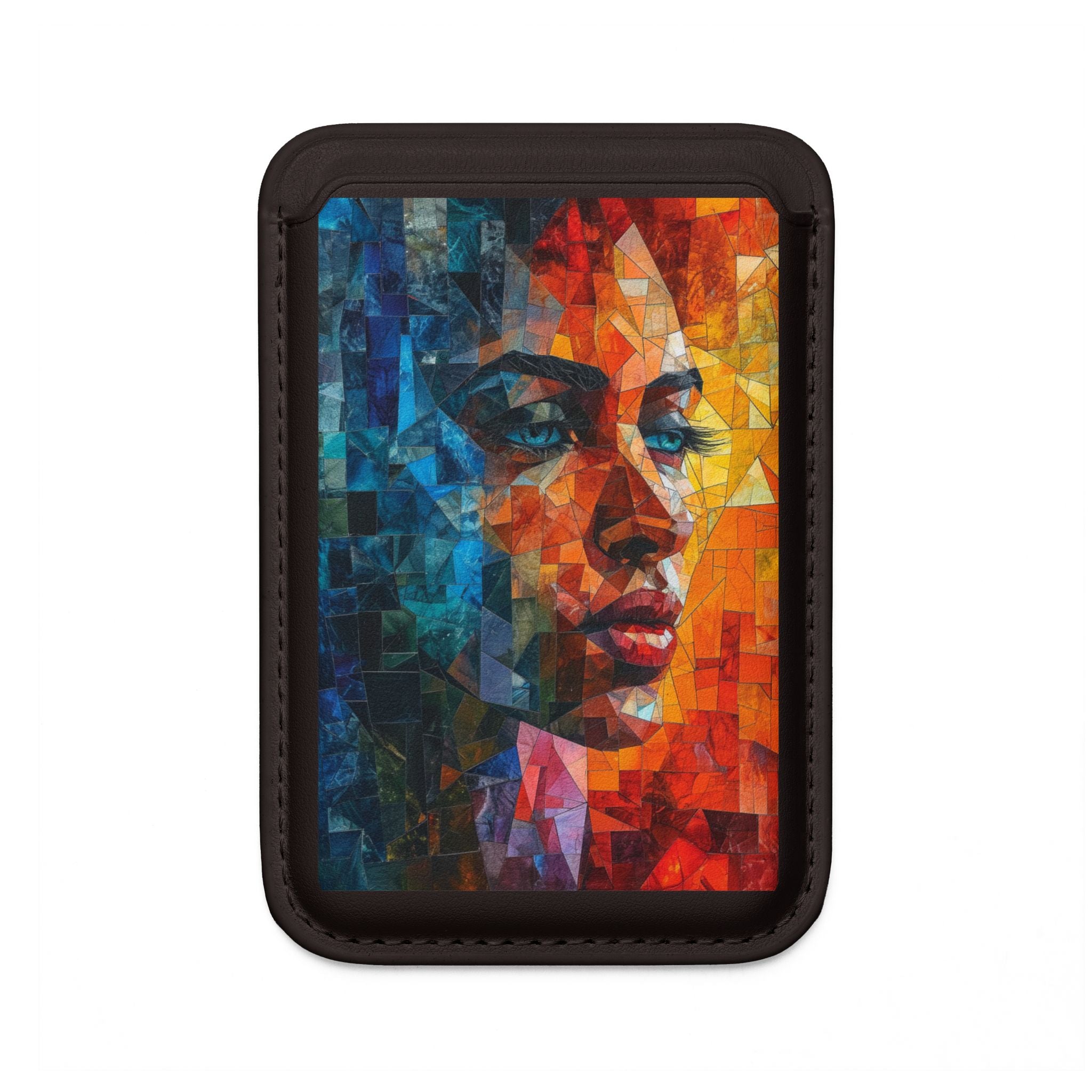 Mosaic Gaze Blue Wallet – MagSafe Klar