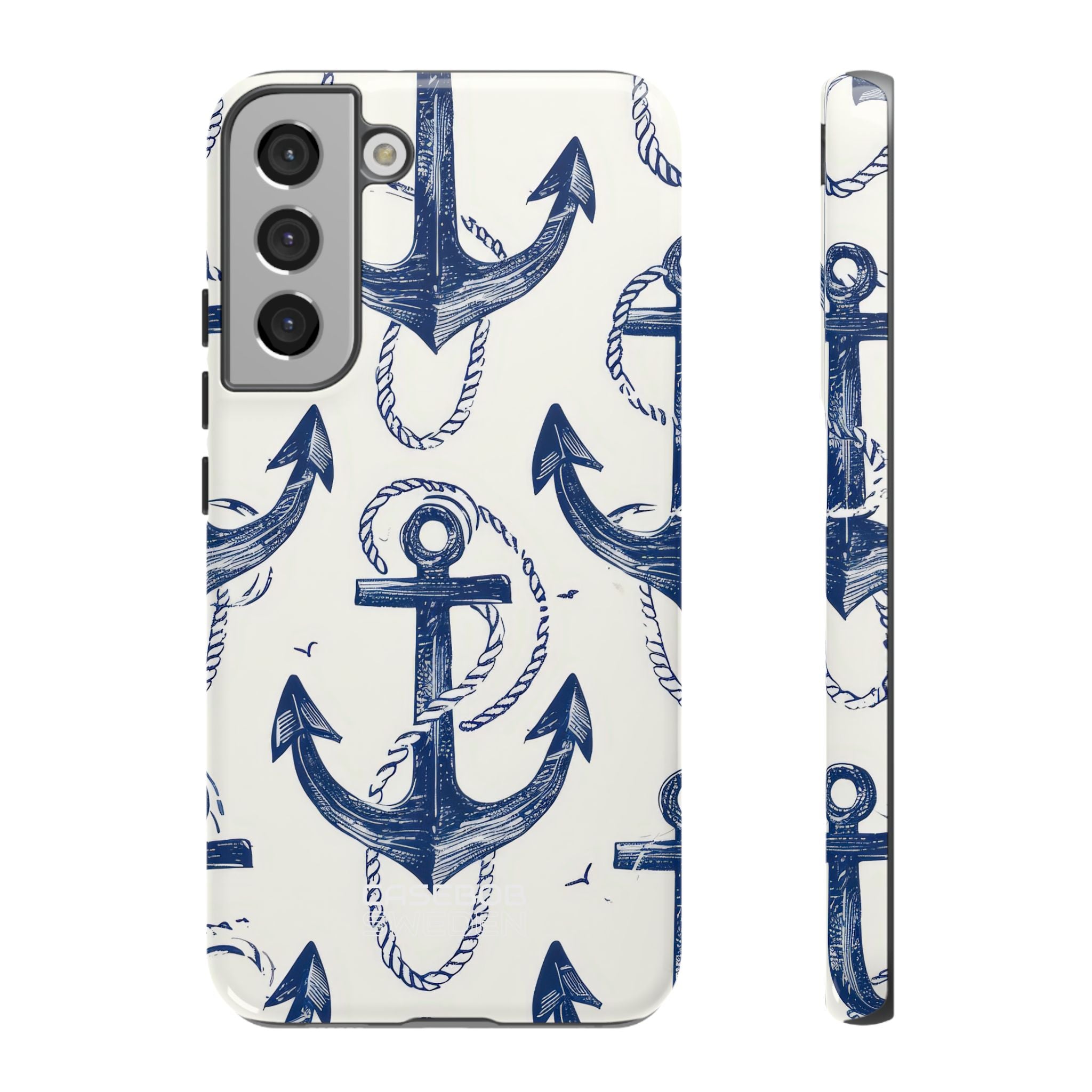 Navy Anchor Tapestry  Samsung S22 - Tough