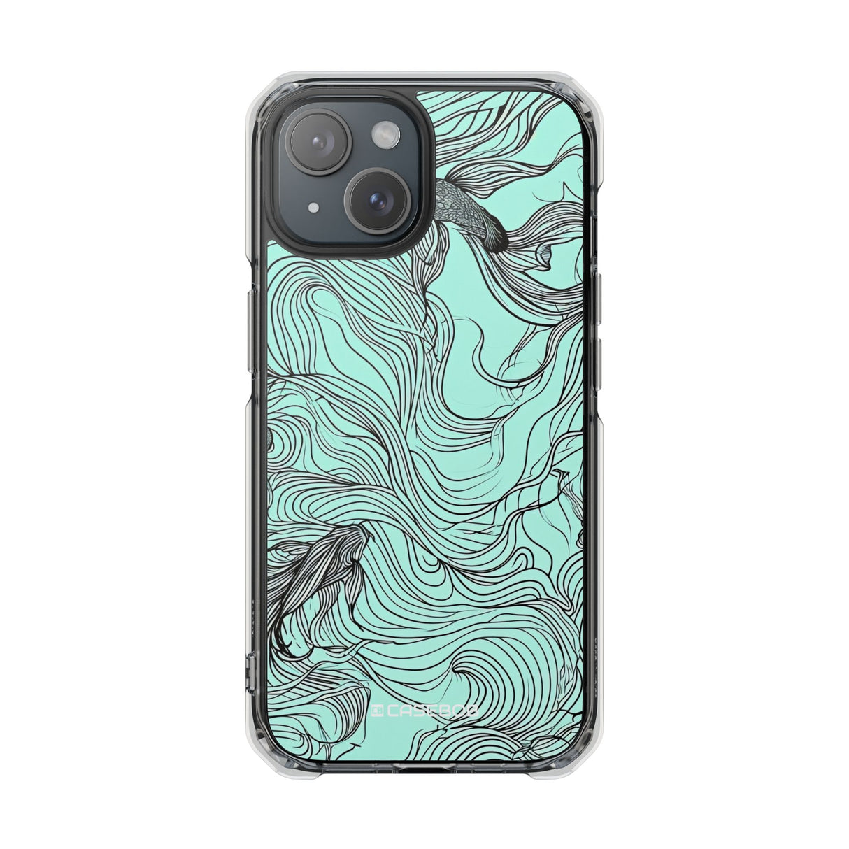 Aqua Serenity - Phone Case for iPhone (Clear Impact - Magnetic)