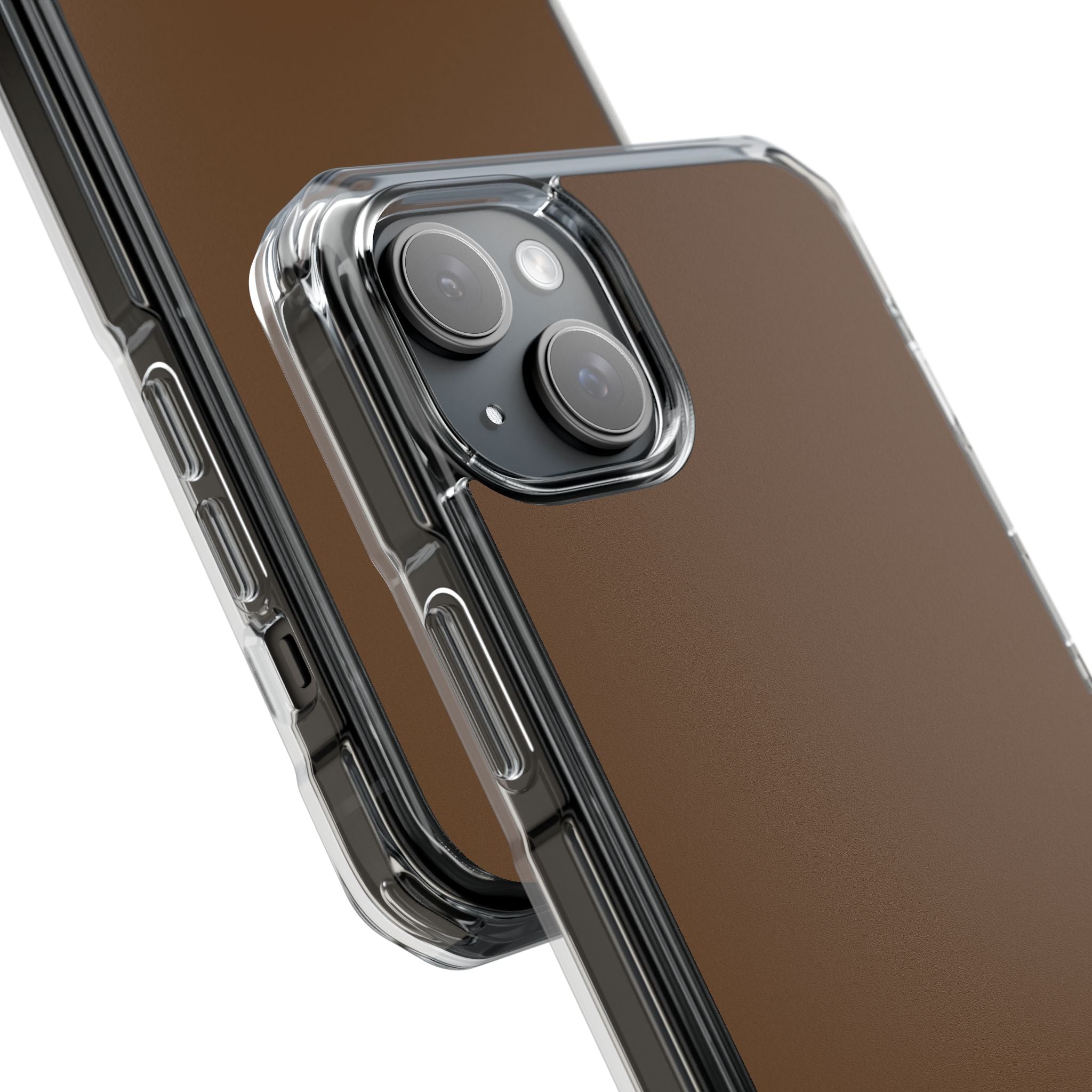 Dark Brown - Clear Impact Case for iPhone