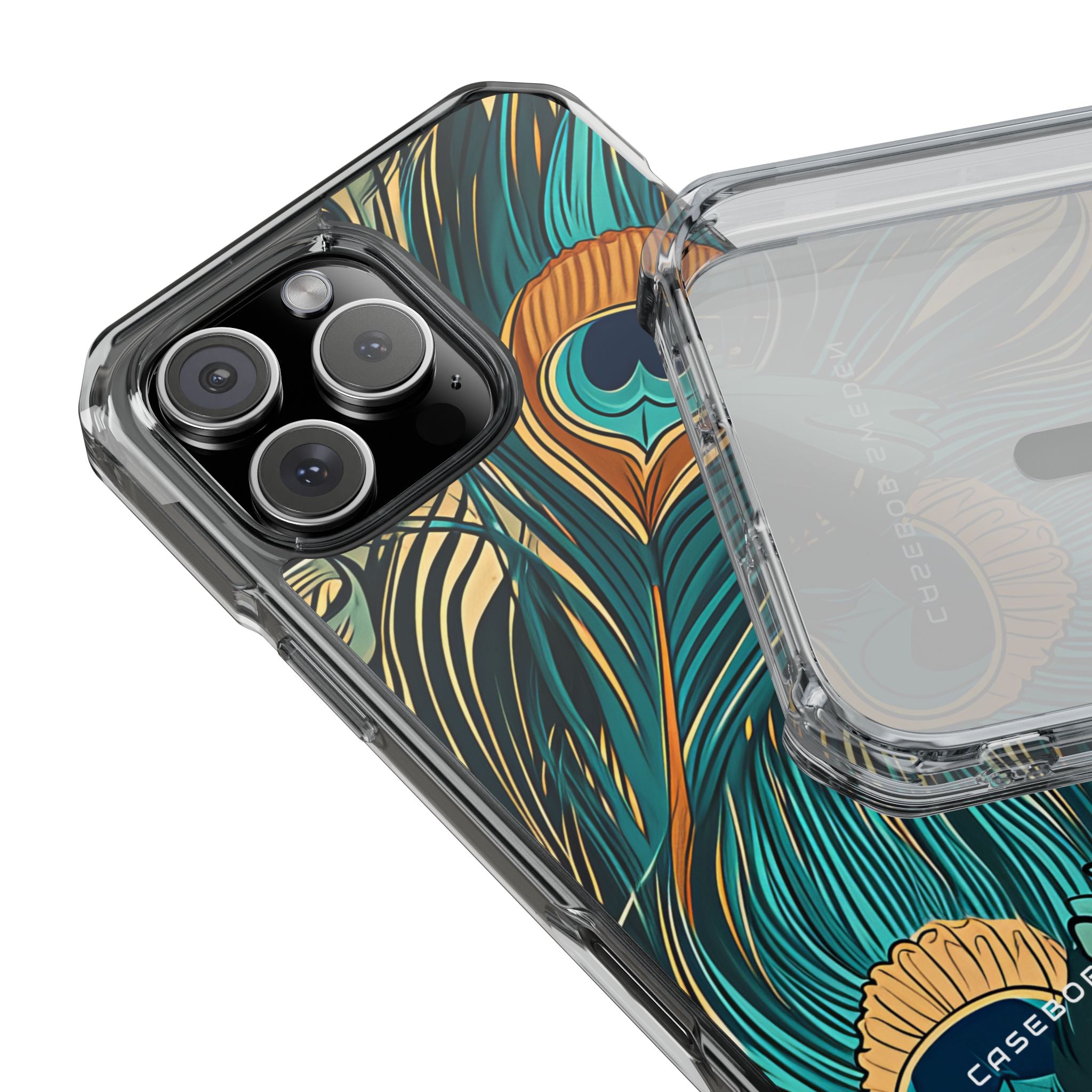 Art Nouveau Peacock Elegance iPhone 16 - Clear Impact Phone Case