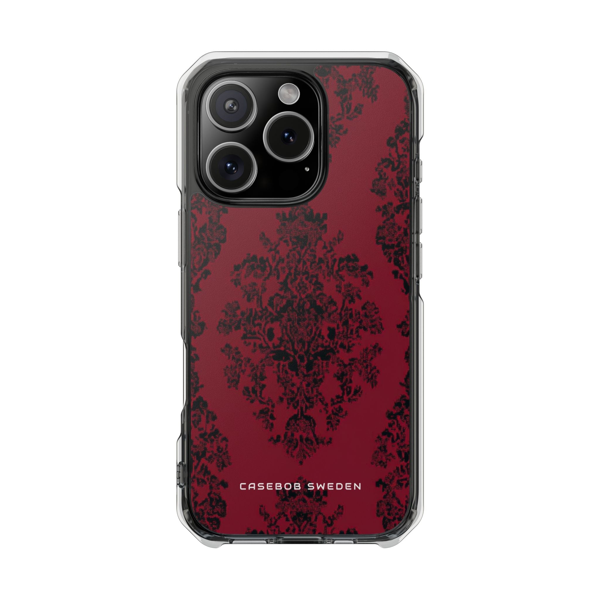 Gothic Crimson Elegance iPhone 16 - Clear Impact Phone Case