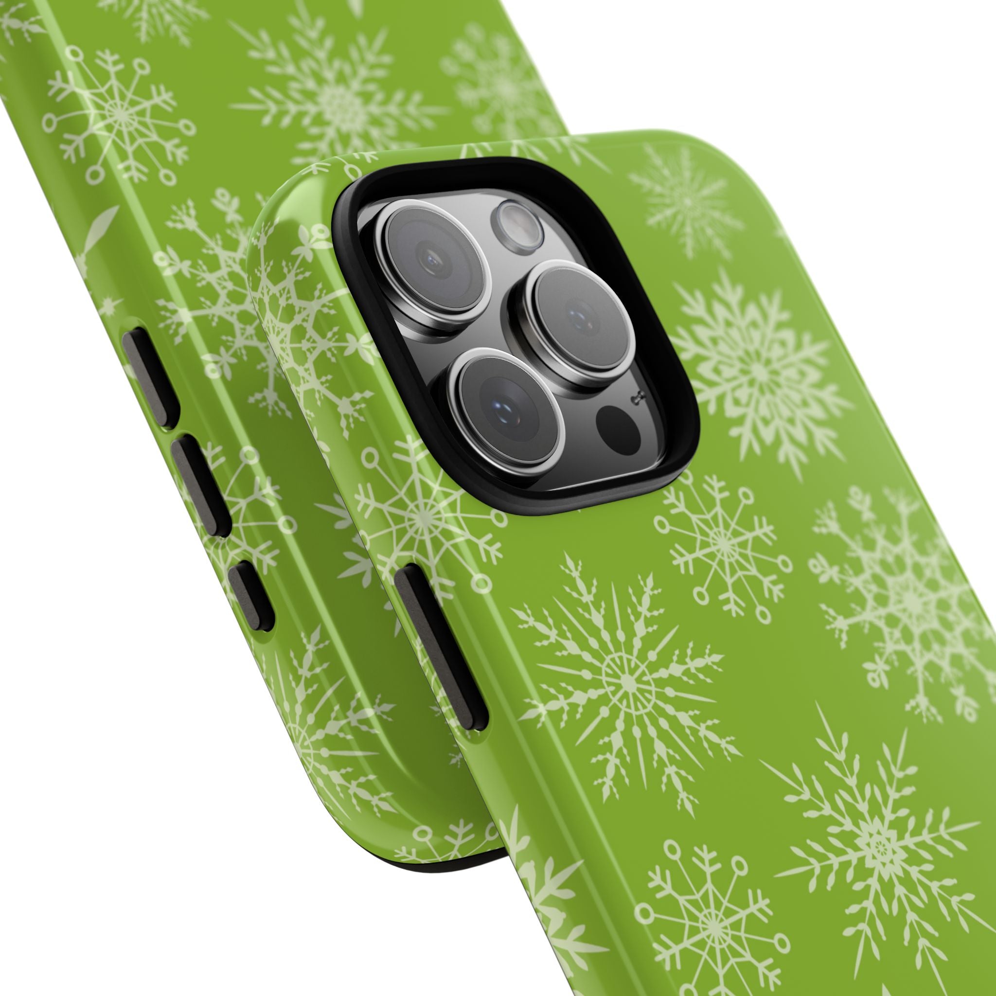 Snowflakes Dance Playfully - iPhone Case