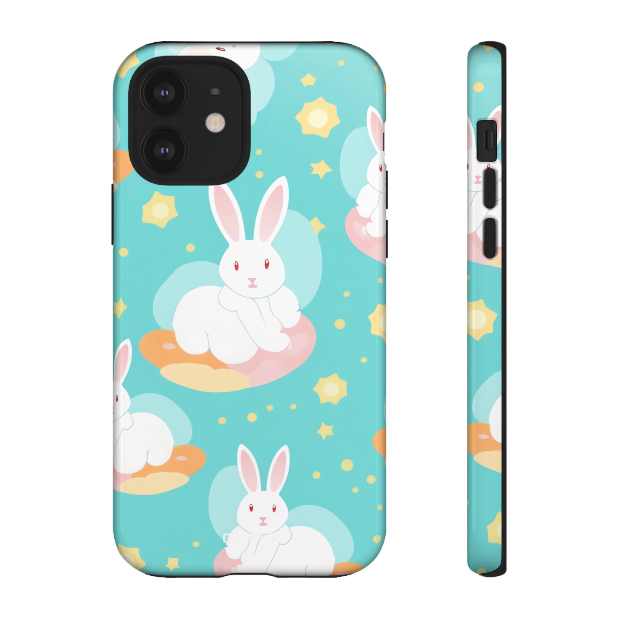 Bunnies Float Dreamily - iPhone Case
