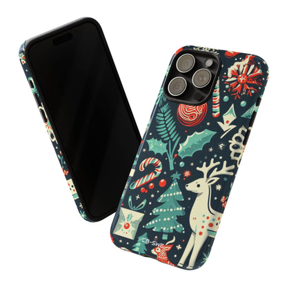 Festive Snowflakes Dance - iPhone Case