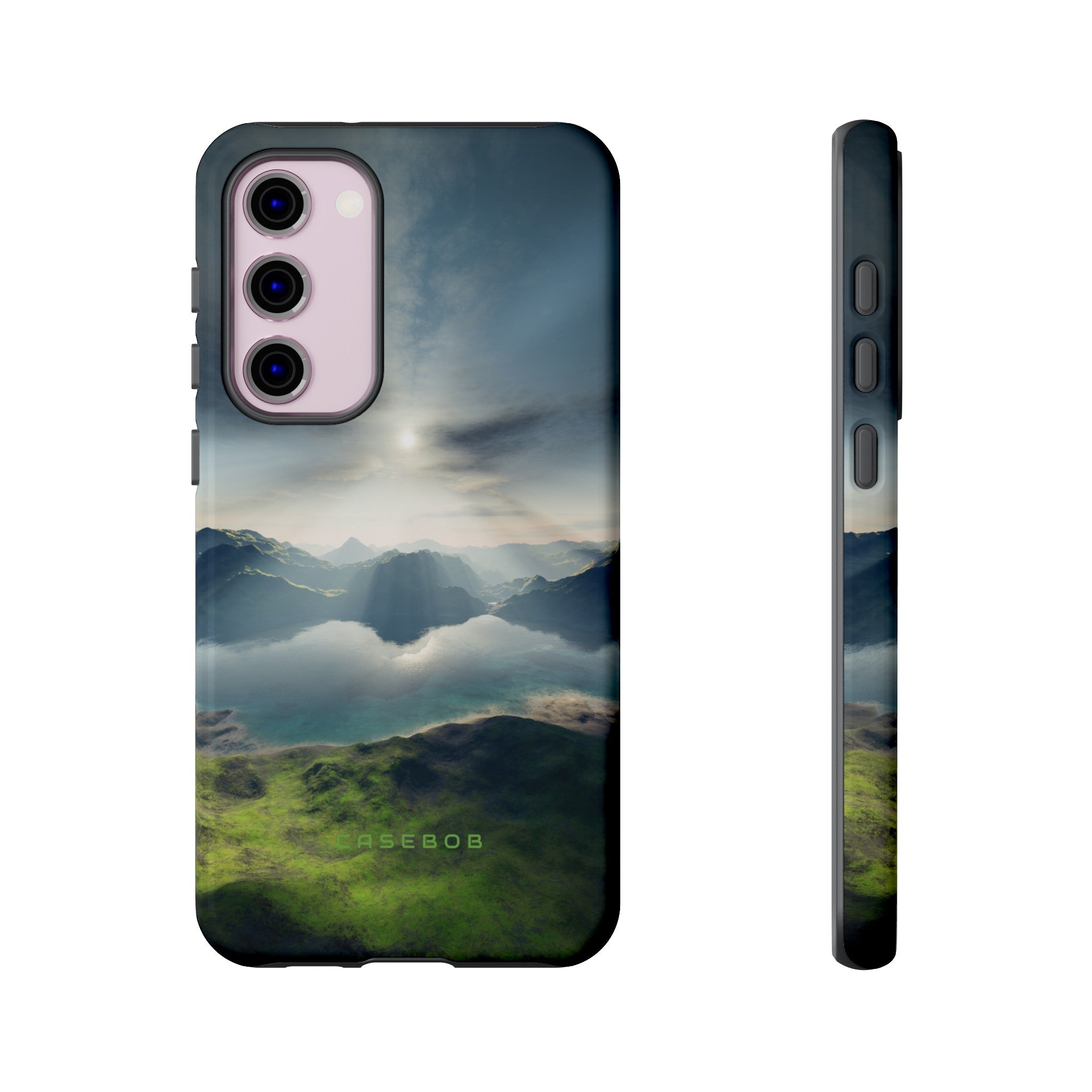 Landscape with Lake & Sun - Protective Phone Case