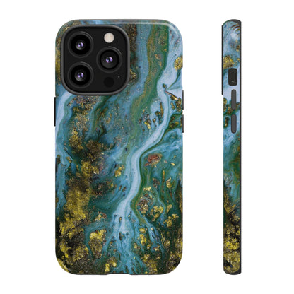 Ocean Blue Ink Art iPhone Case (Protective) iPhone 13 Pro Glossy Phone Case