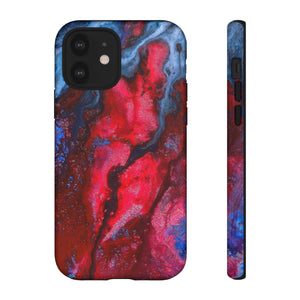 Neon Red Ink Art iPhone Case (Protective) iPhone 12 Matte Phone Case