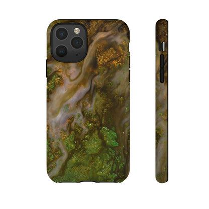 Smaragd Green Ink Art - Protective Phone Case