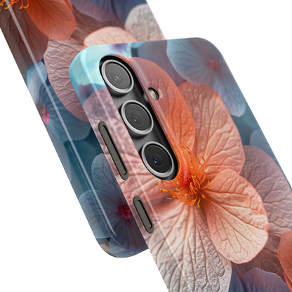 Peach Blossom Serenity - Slim Samsung S24 Phone Case