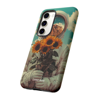 Sunflower Astronaut Samsung S23 Case - Tough