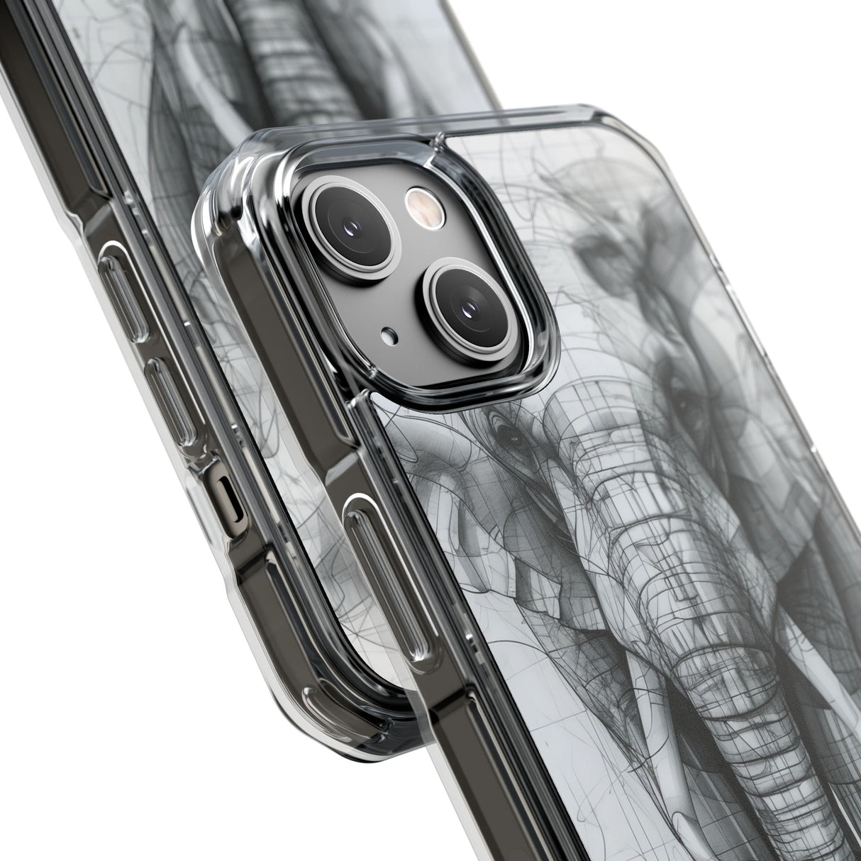 Technic Elephant - Phone Case for iPhone (Clear Impact - Magnetic)