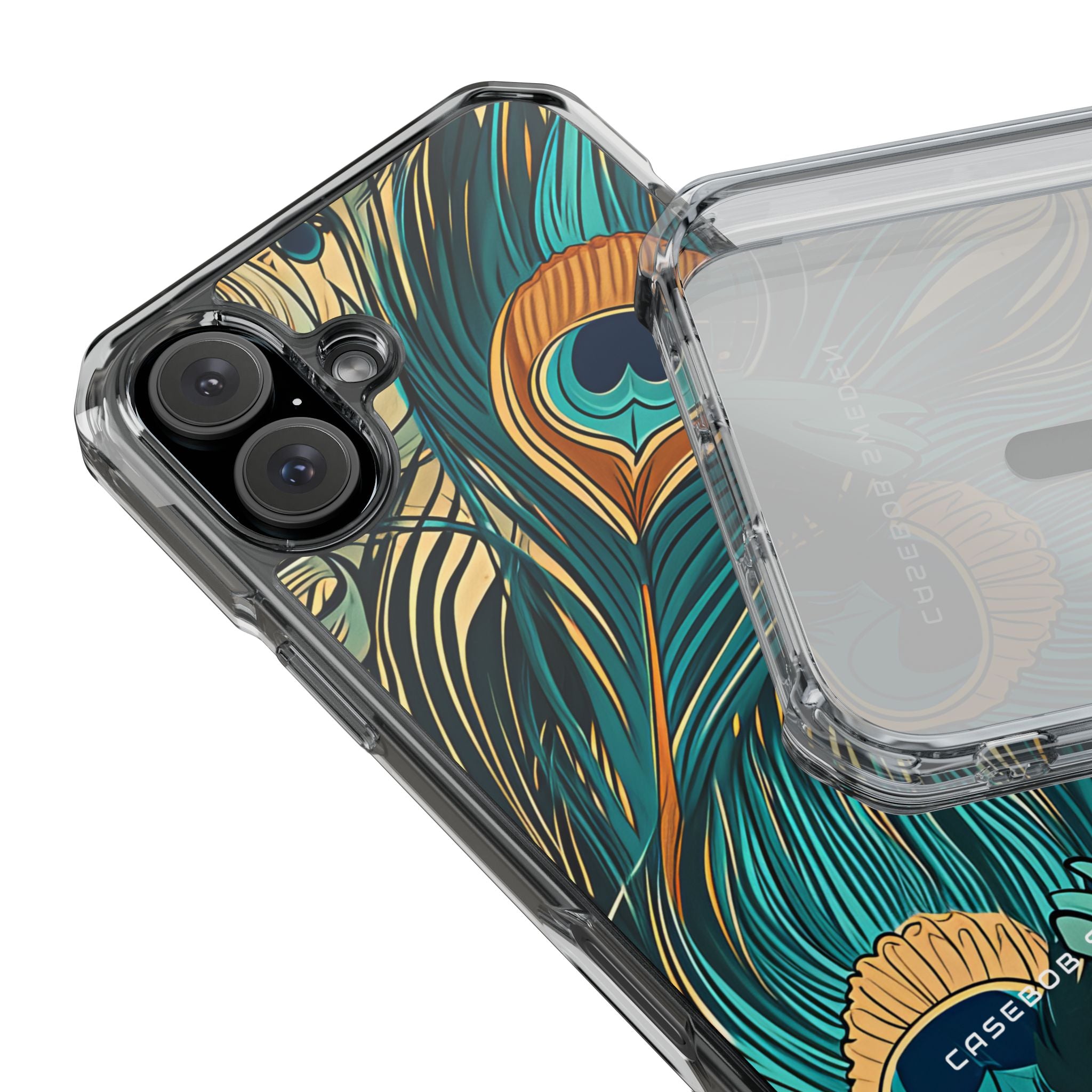 Art Nouveau Peacock Elegance iPhone 16 - Clear Impact Phone Case