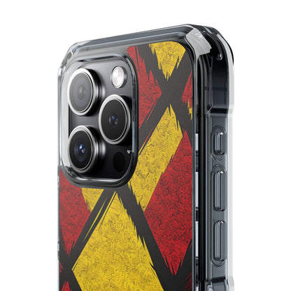 Cracked Diamond Grid iPhone 15 Pro Case - Impact