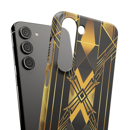 Golden Geometric Elegance Samsung S23 - Slim Phone Case