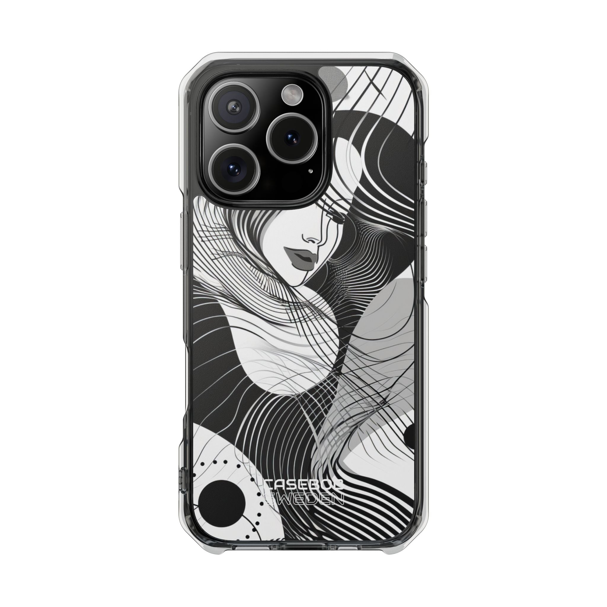 Orange Wave Motion iPhone 16 - Impact Clear+