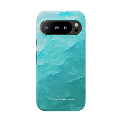 Turquoise Serenity Gradient Google Pixel 9 - Tough Phone Case