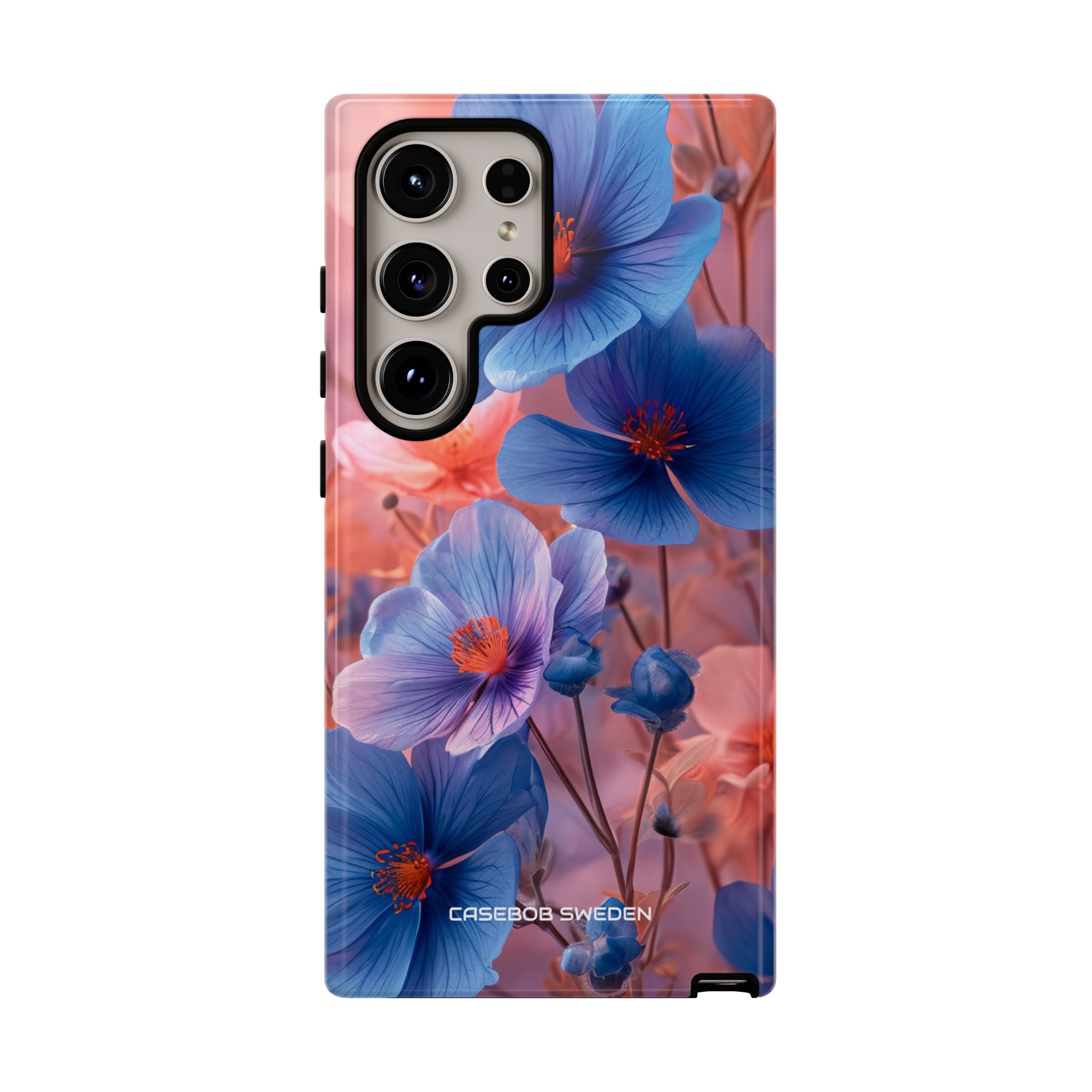 Blue Peach Blossoms - Tough Samsung S24 Phone Case