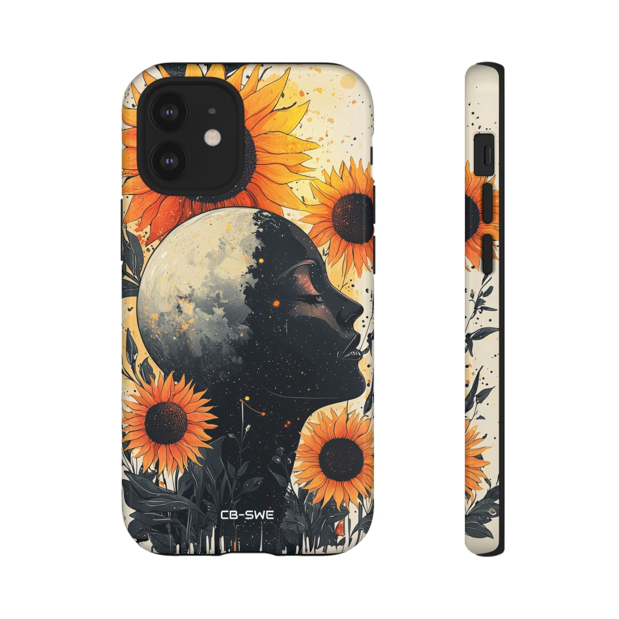 Sunflower Embraces Moon - iPhone Case