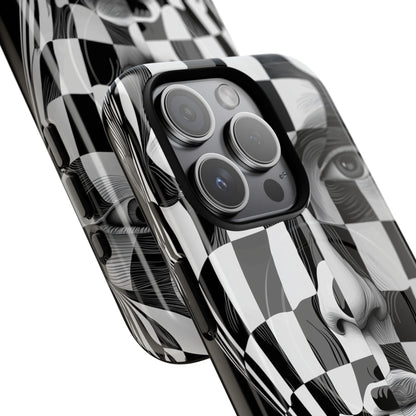 Checkered Face iPhone 15 Pro Case - Tough+