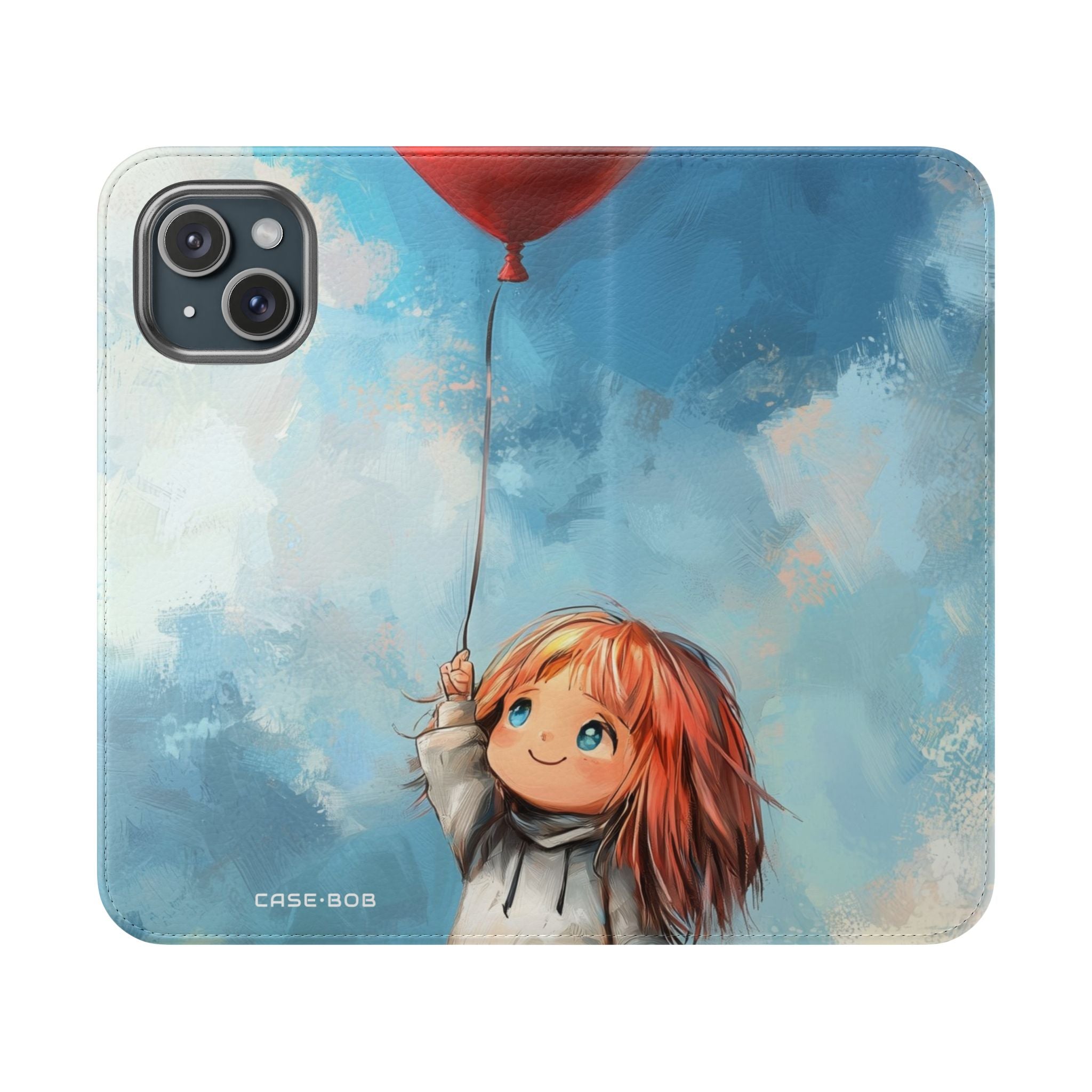 Heart Balloon Glow - iPhone 15 Case - Wallet