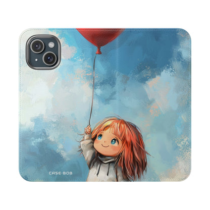 Heart Balloon Glow - iPhone 15 Case - Wallet