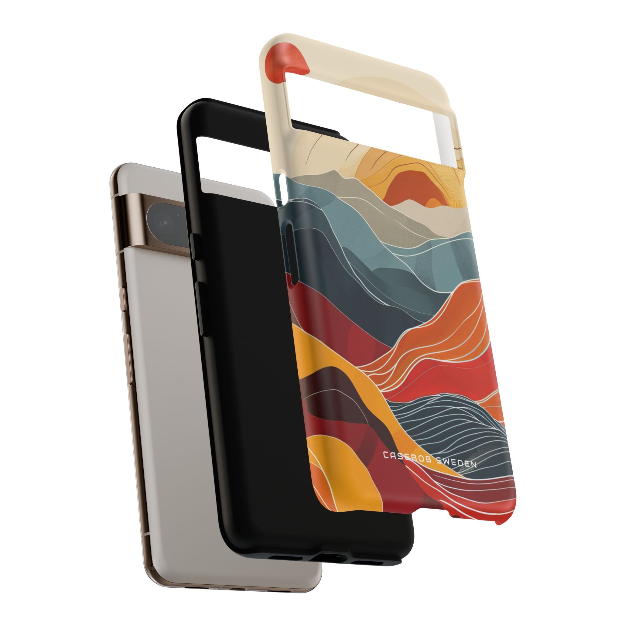 Harmonic Flow of Lines and Color Google Pixel 8 - Tough Phone Case