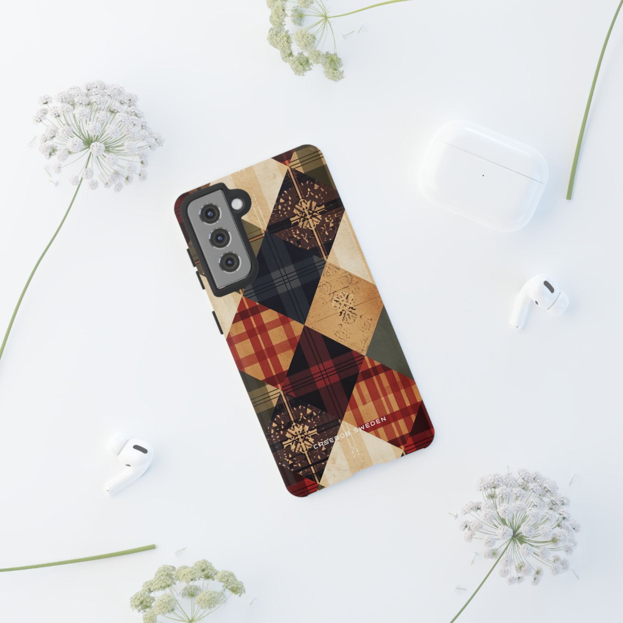 Rustic Geometric Patchwork Harmony  Samsung S21 - Tough Phone Case