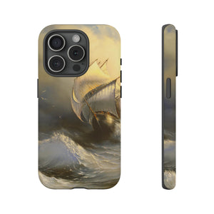 Oil painting - Ancient sailing vessel - Protective Phone Case