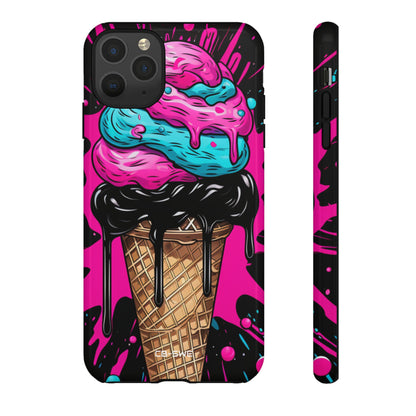 Neon Ice Cream Burst - iPhone Case