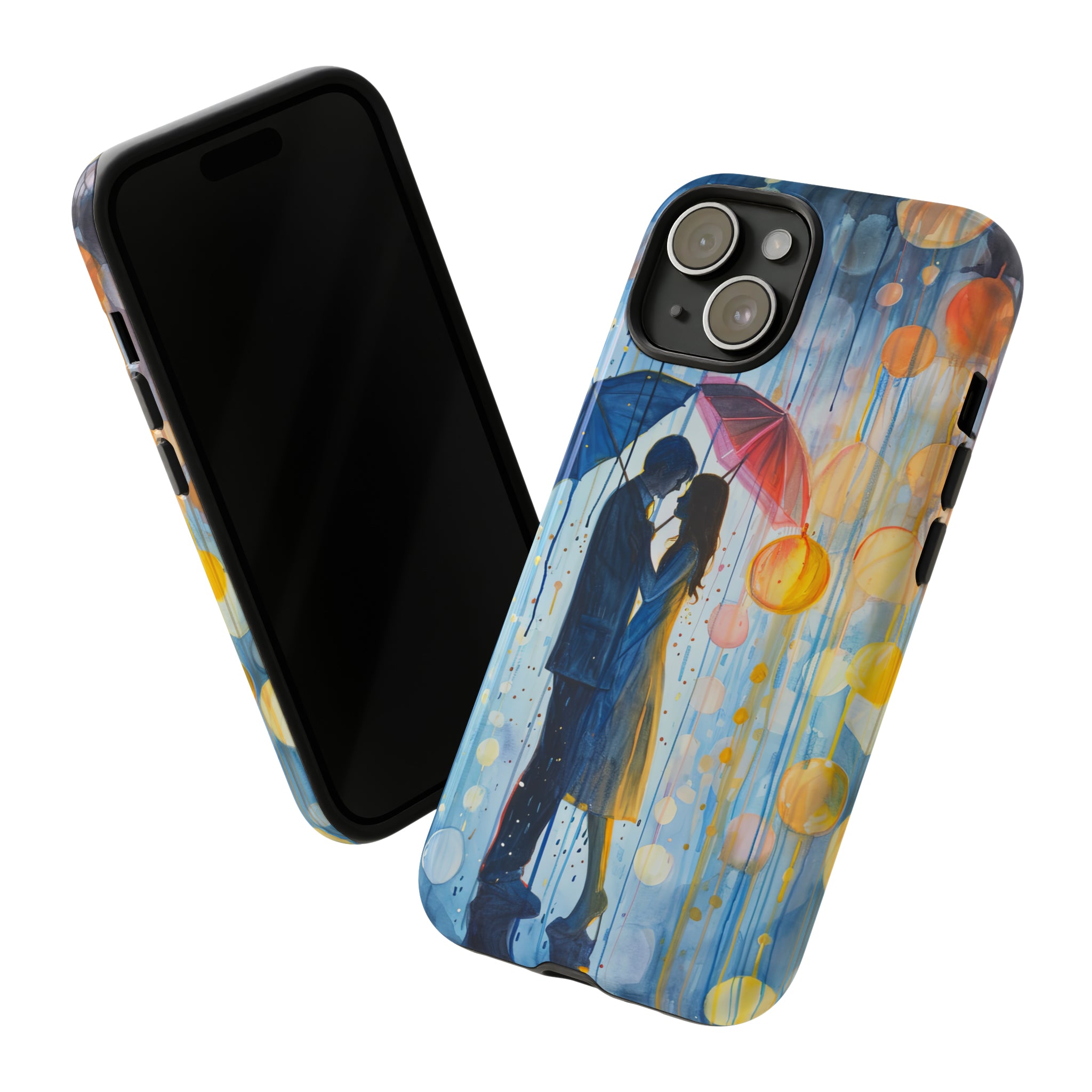 Rainy Day Love Umbrellas - Protective Phone Case