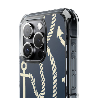 Nautical Anchors Rope iPhone 15 - Impact Clear+