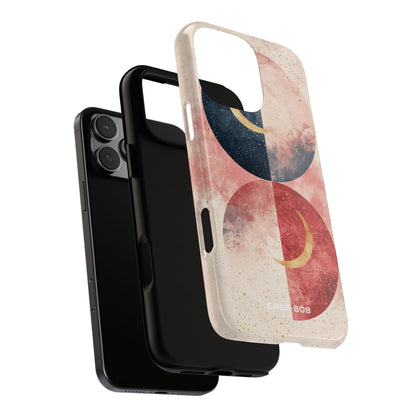 Golden Crescent Circles iPhone 16 Pro Max Case - Tough