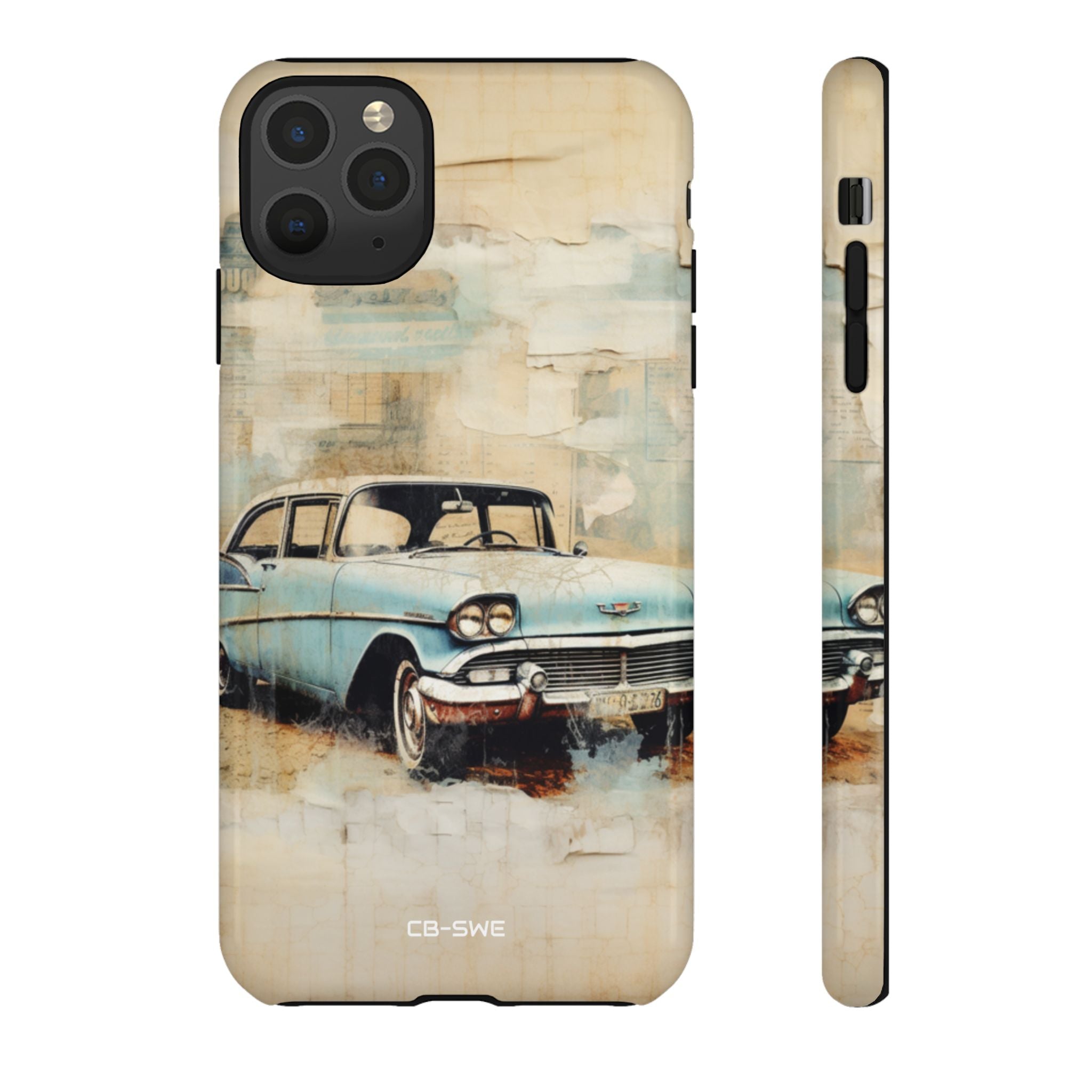 Vintage Car Collage - iPhone Case