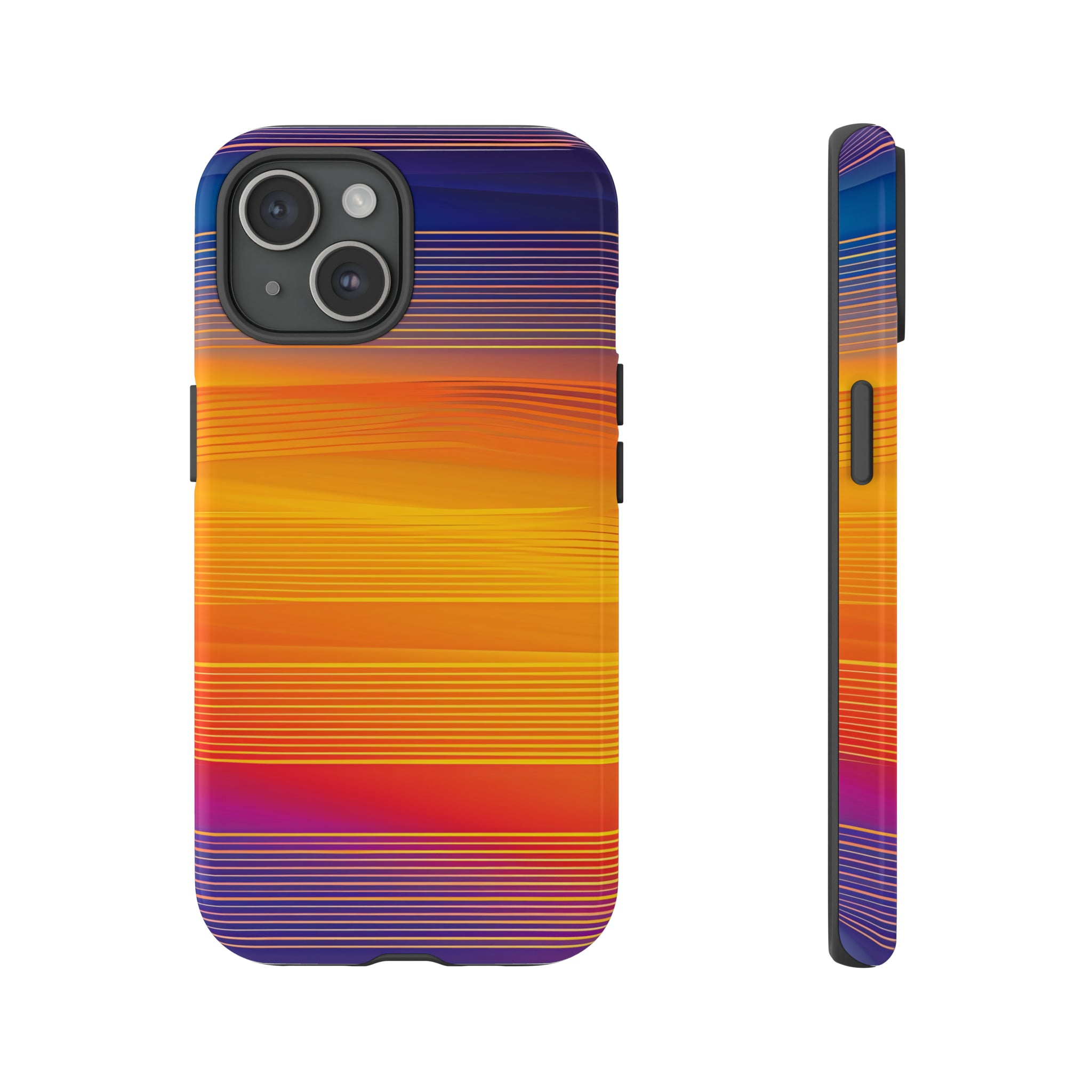 Orange Fusion: Data Artistry - Protective Phone Case