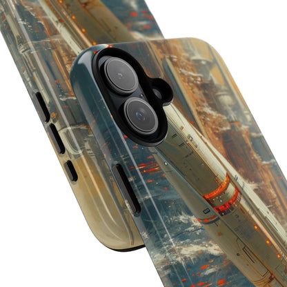 Futuristic Forest Voyage iPhone 16 - Tough